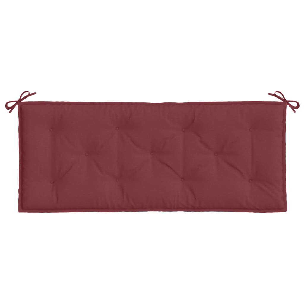 vidaXL Coussin de banc de jardin rouge bordeaux mélangé tissu