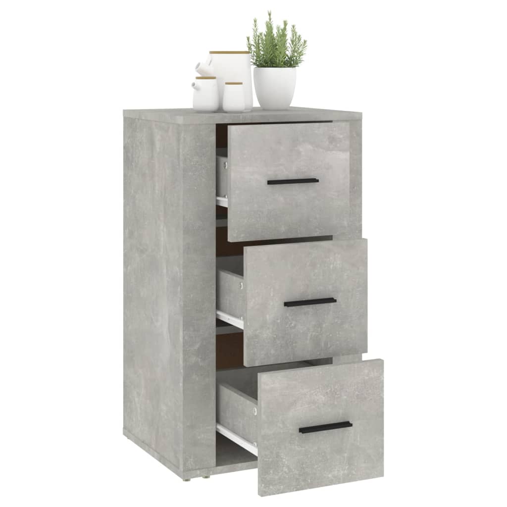 vidaXL Buffet Gris béton 40x33x70 cm Bois d'ingénierie