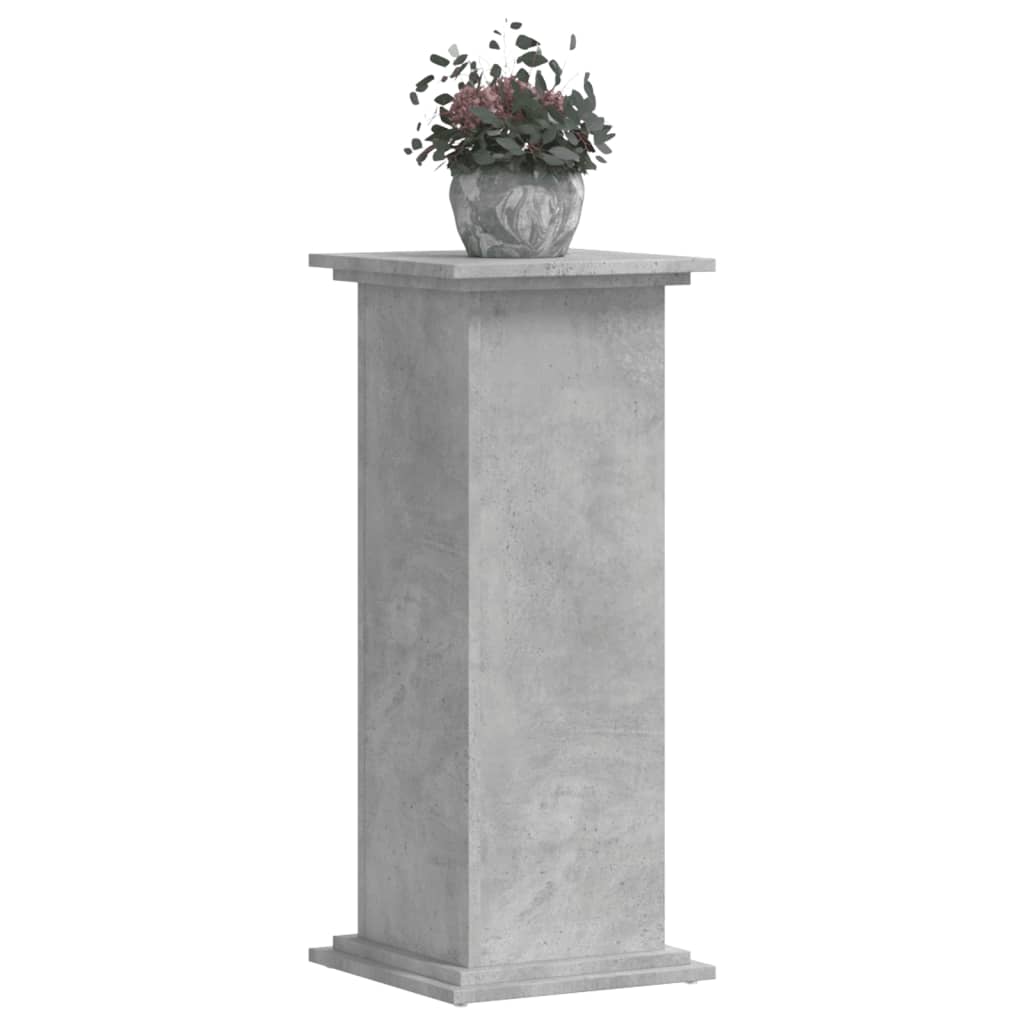 vidaXL Support pour plantes gris béton 33x33x80 cm bois d'ingénierie