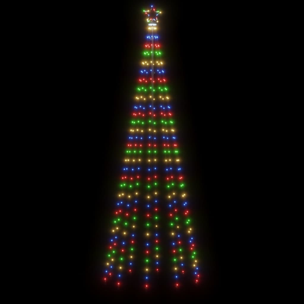 vidaXL Arbre de Noël cône 310 LED Colorées 100x300 cm