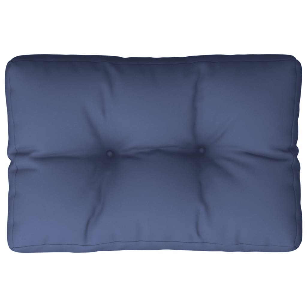 vidaXL Coussin de palette bleu marine 60x40x12 cm tissu