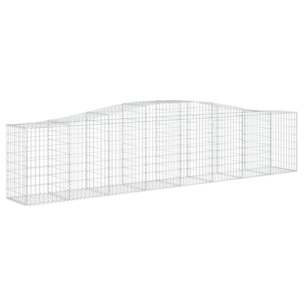 vidaXL Paniers à gabions arqués 9 pcs 400x50x80/100 cm Fer galvanisé