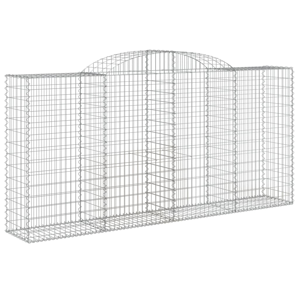 vidaXL Panier de gabions arqué 300x50x140/160 cm Fer galvanisé