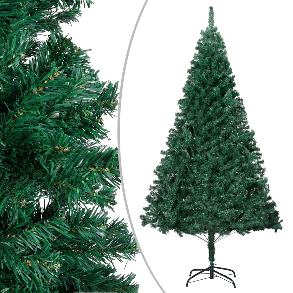 vidaXL Arbre de Noël artificiel pré-éclairé et boules vert 120 cm PVC