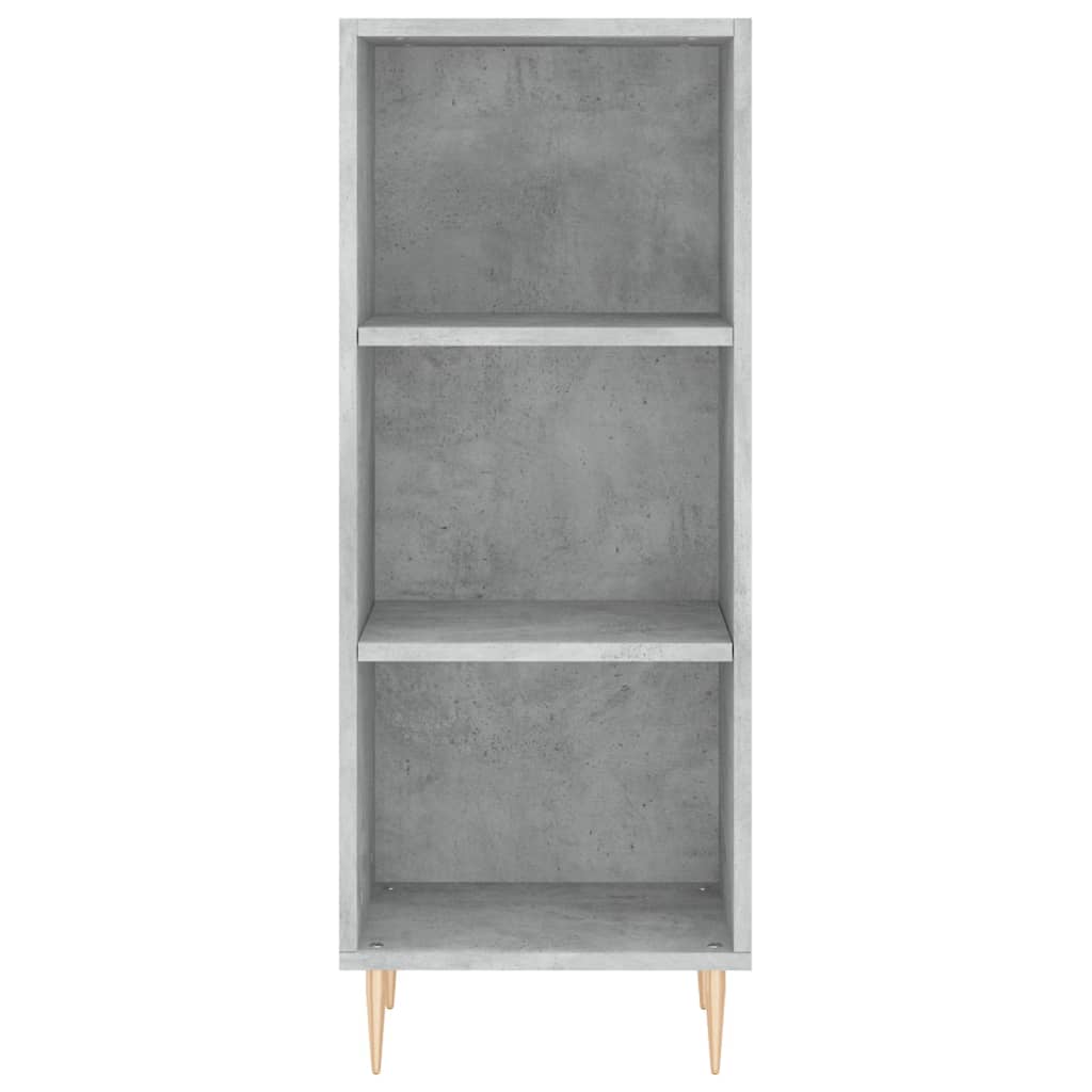 vidaXL Buffet haut Gris béton 34,5x34x180 cm Bois d'ingénierie