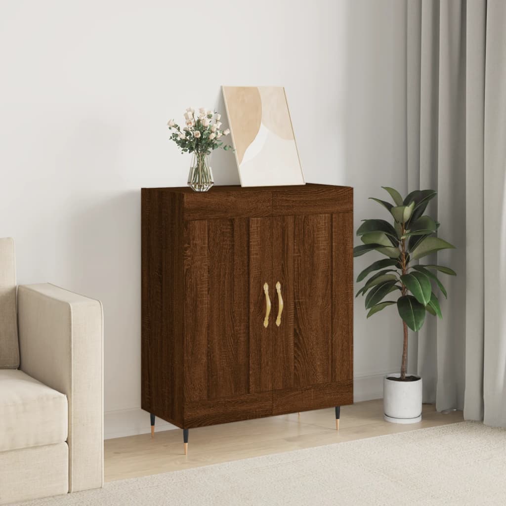 vidaXL Buffet chêne marron 69,5x34x90 cm bois d'ingénierie