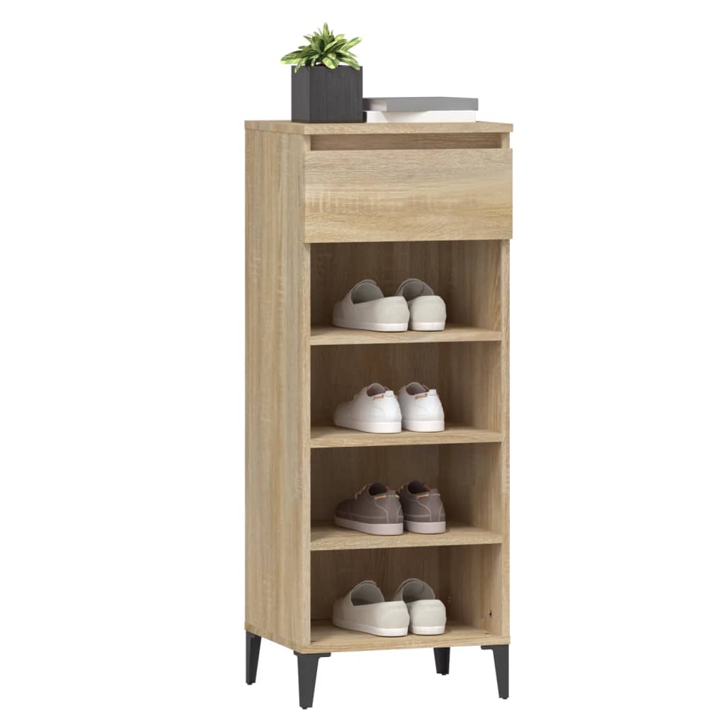 vidaXL Étagère à chaussures Chêne sonoma 40x36x105cm Bois d'ingénierie