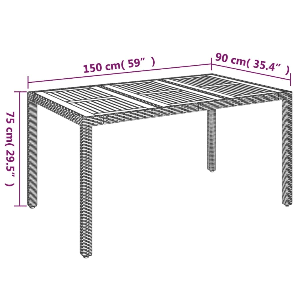 vidaXL Ensemble à manger de jardin 5 pcs coussins gris résine tressée