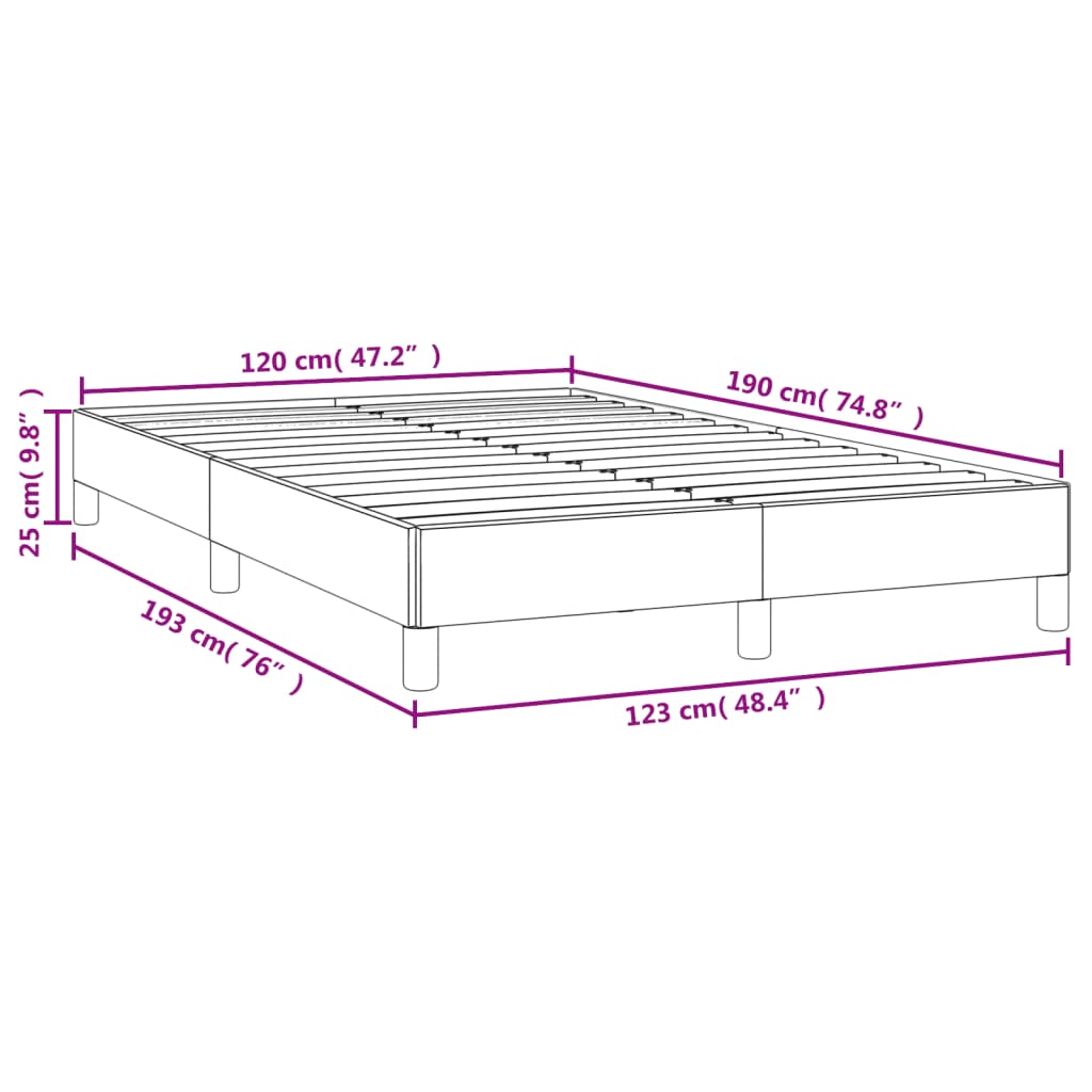 vidaXL Cadre de lit sans matelas taupe 120x190 cm tissu