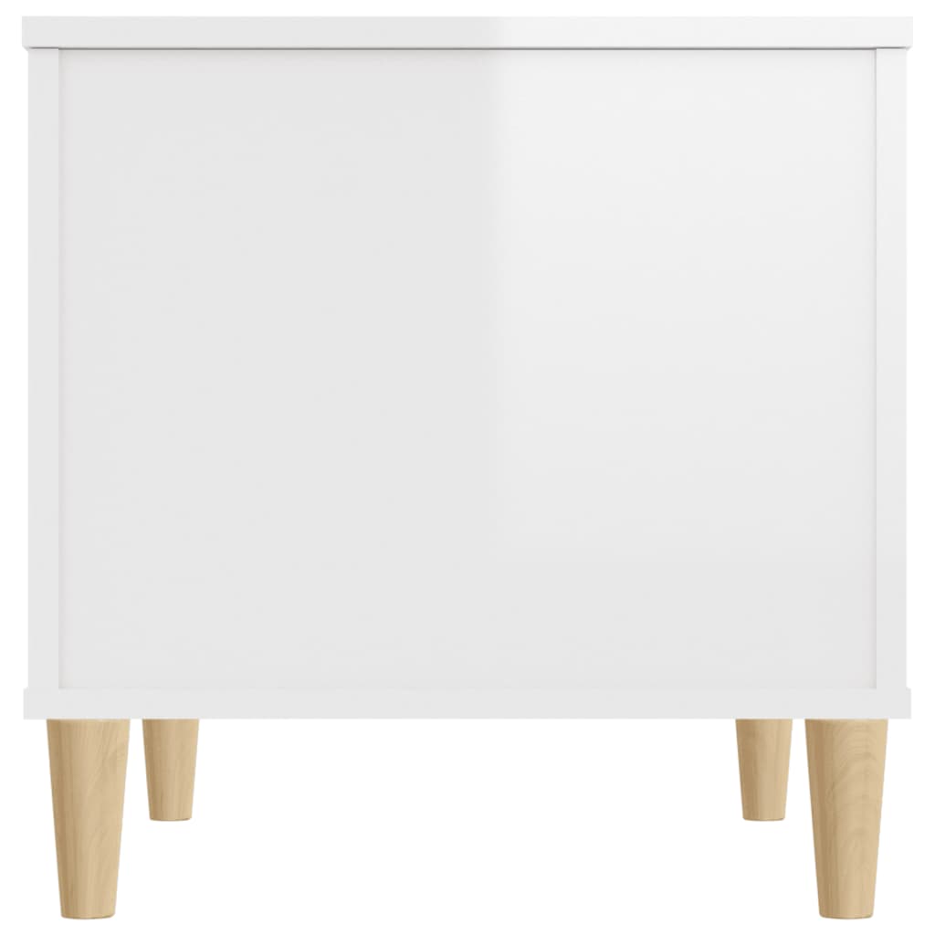 vidaXL Table basse Blanc brillant 60x44,5x45 cm Bois d'ingénierie