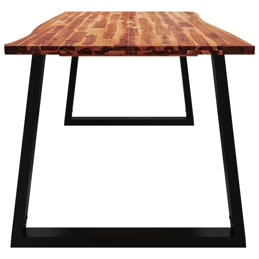 vidaXL Table à manger 200x90x75 cm bois d'acacia solide à bord vif