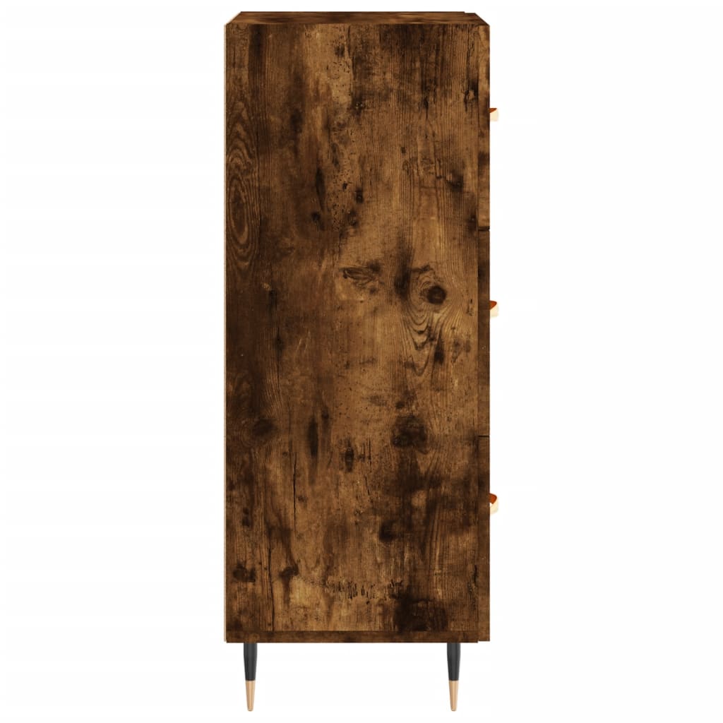 vidaXL Buffet Chêne fumé 34,5x34x90 cm Bois d'ingénierie