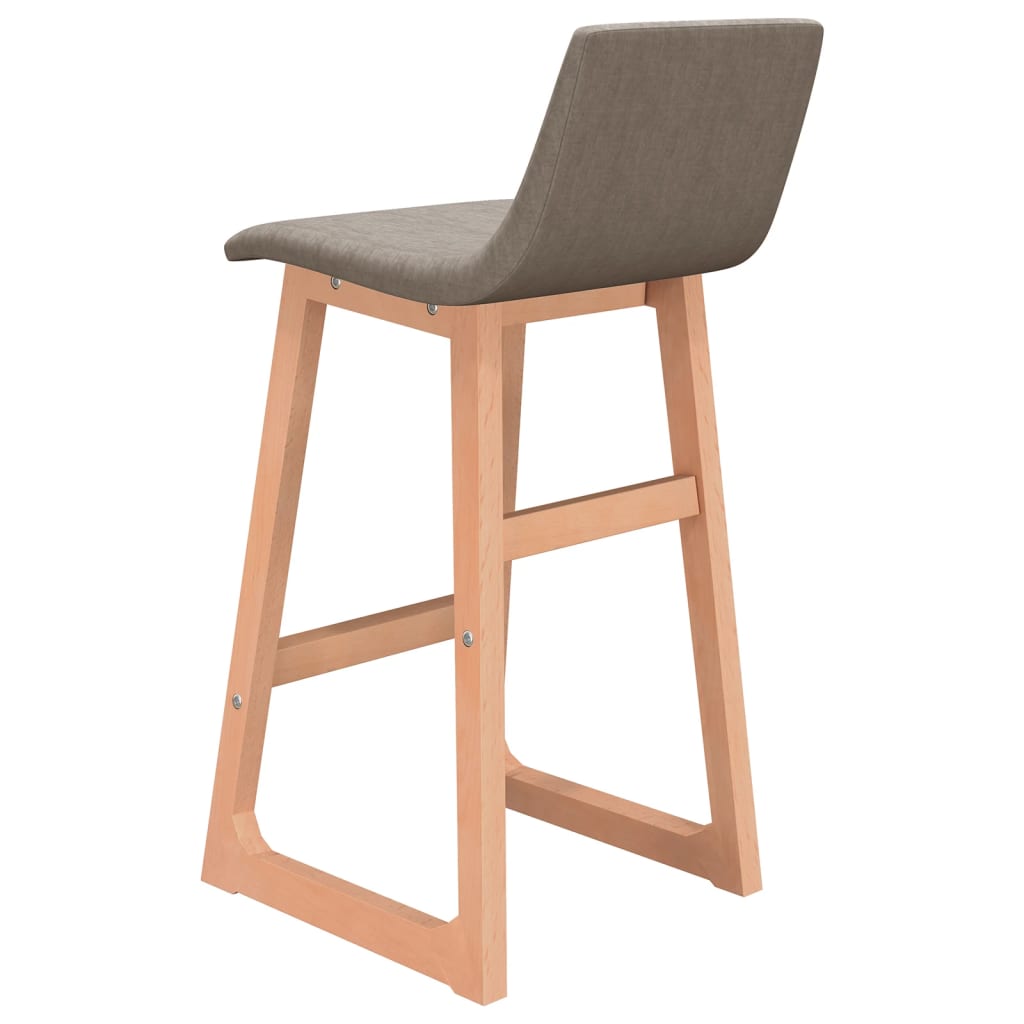 vidaXL Tabourets de bar lot de 2 taupe tissu