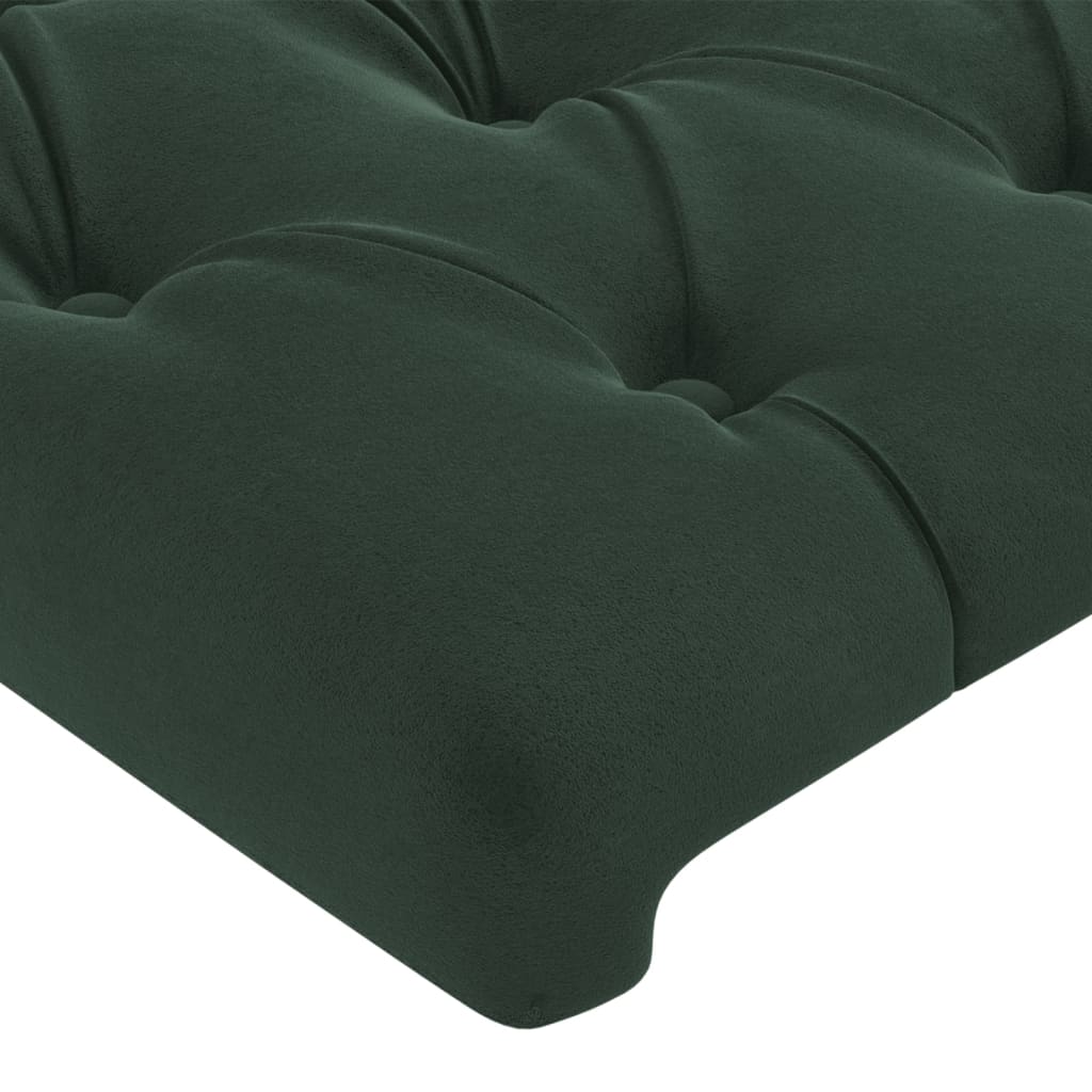 vidaXL Tête de lit à LED Vert foncé 80x7x78/88 cm Velours