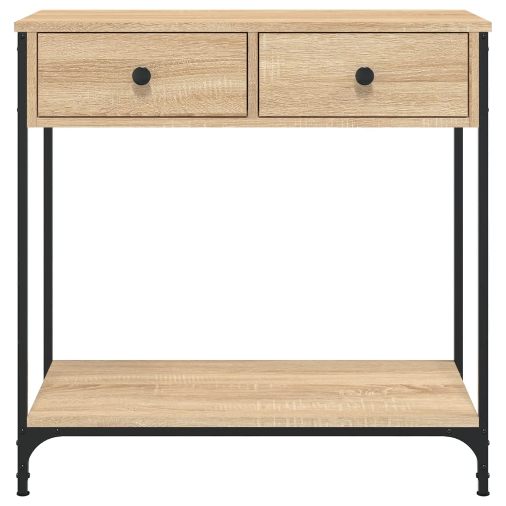 vidaXL Table console chêne sonoma 75x34,5x75 cm bois d'ingénierie