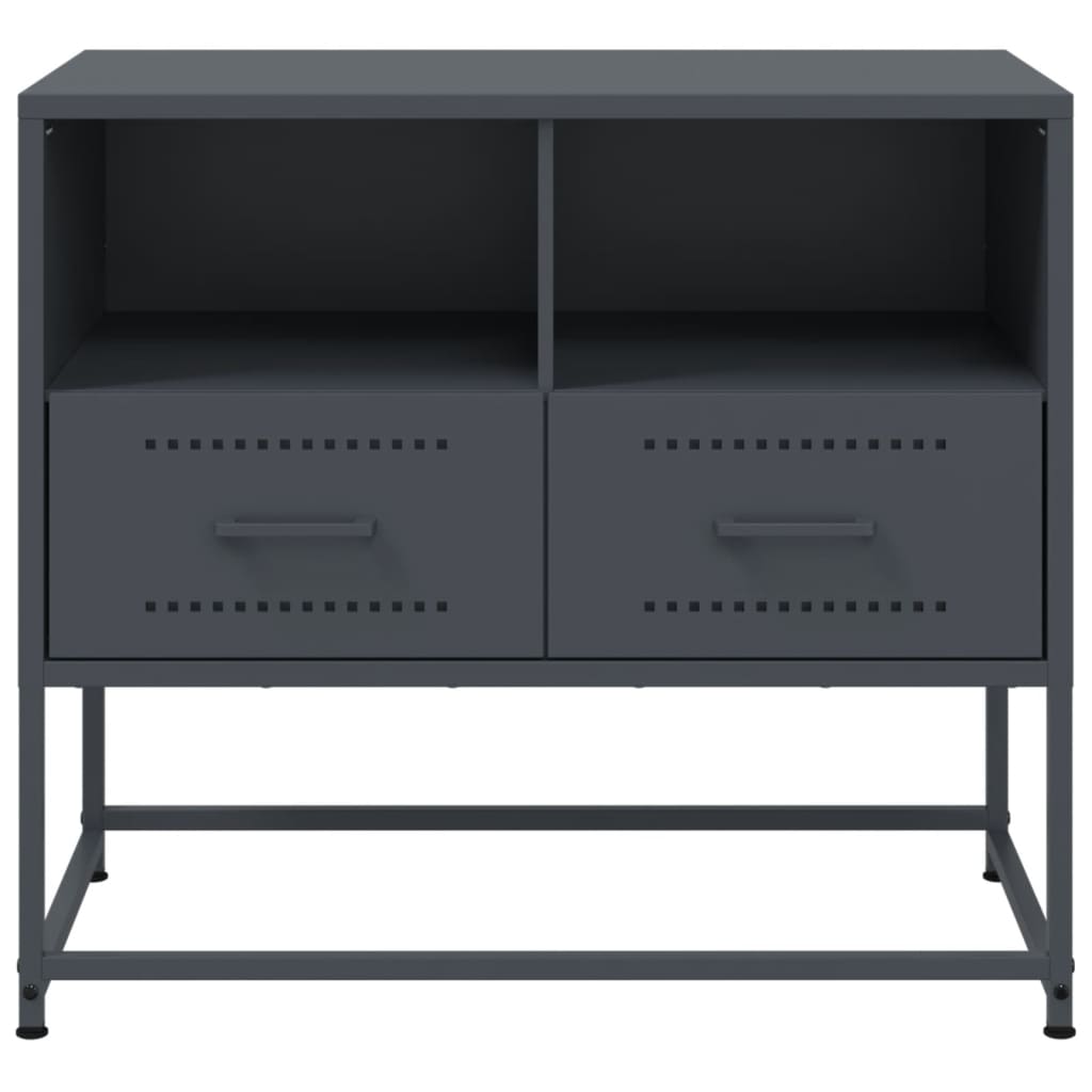 vidaXL Meuble TV anthracite 68x39x60,5 cm acier