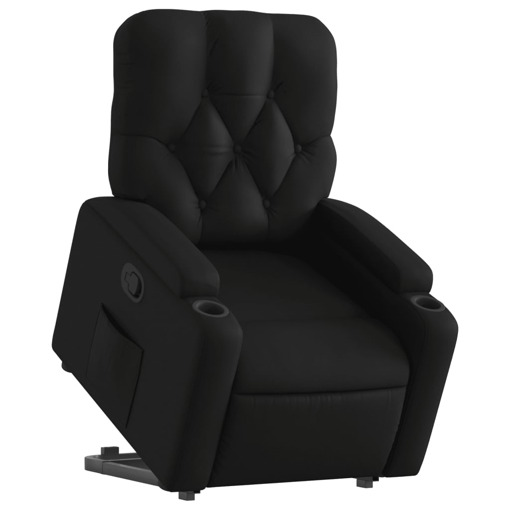 vidaXL Fauteuil inclinable Noir Similicuir