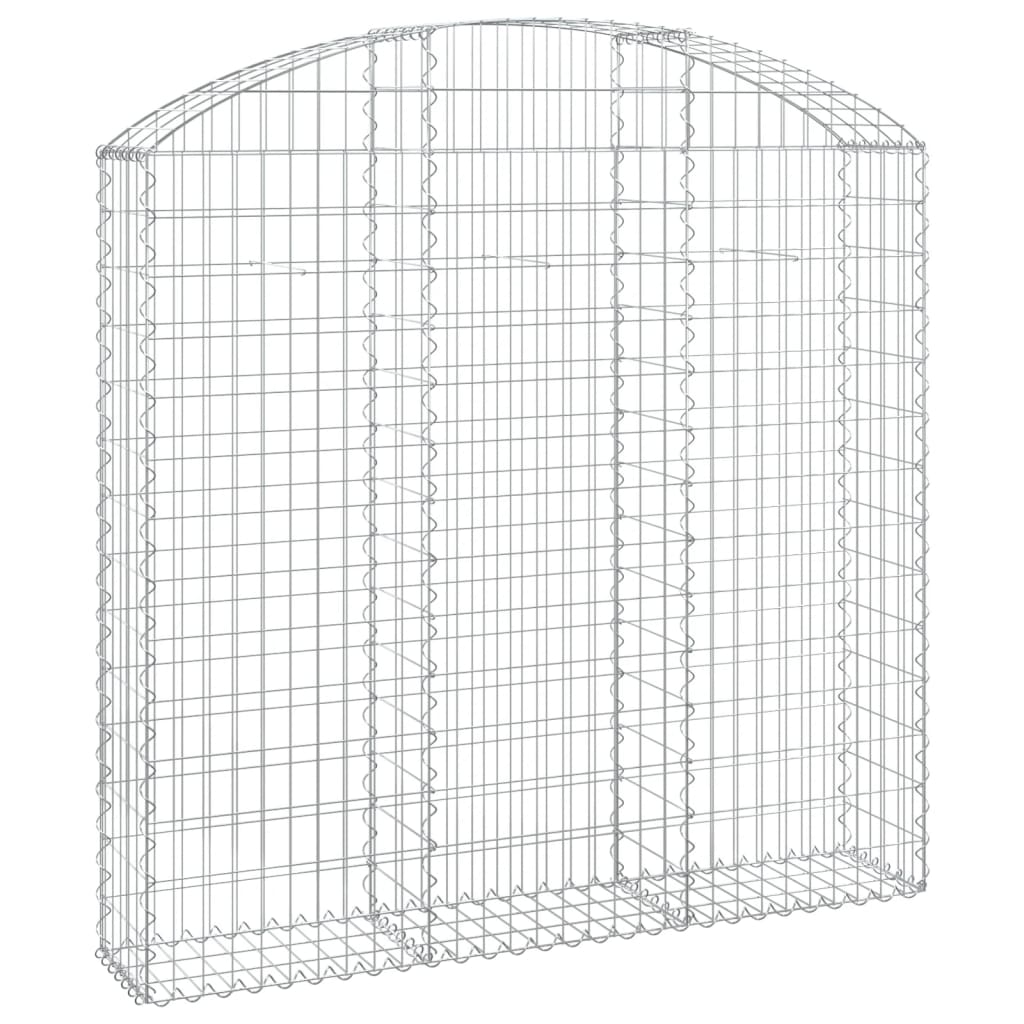 vidaXL Panier de gabions arqué 150x30x140/160 cm Fer galvanisé