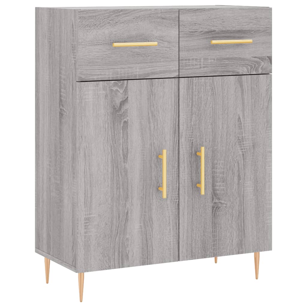 vidaXL Buffet sonoma gris 69,5x34x90 cm bois d'ingénierie