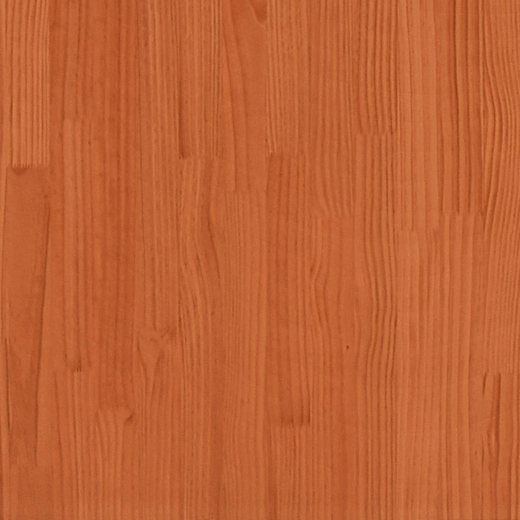 vidaXL Lit superposé avec bureau cire marron 100x200cm bois pin massif