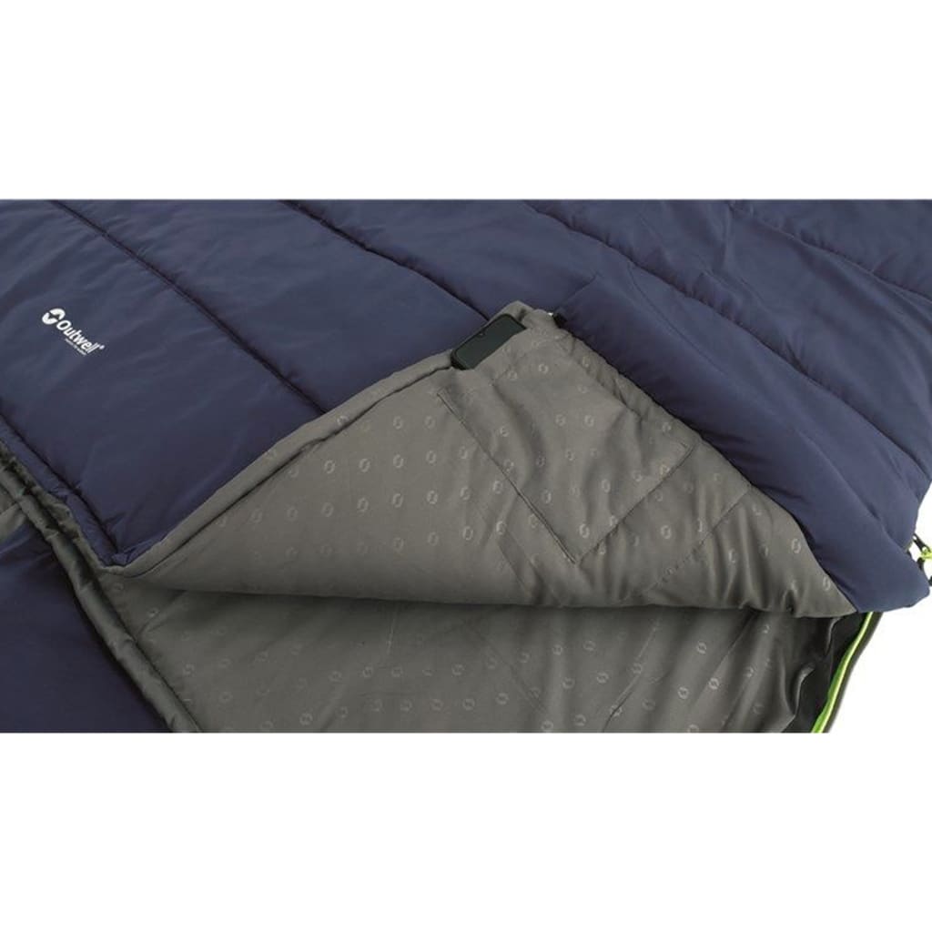 Outwell Sac de couchage double Contour Lux Bleu impérial