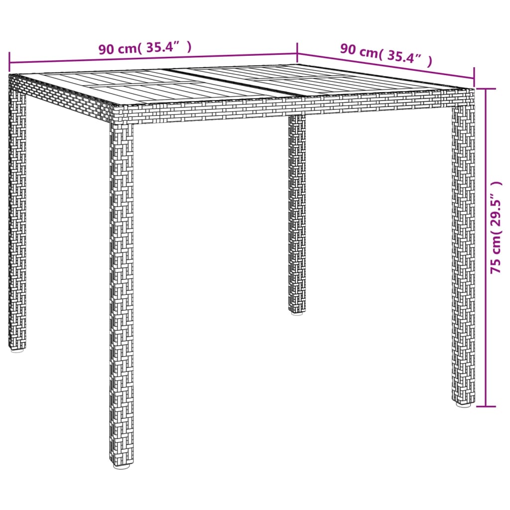 vidaXL Ensemble à manger de jardin 5 pcs coussins gris résine tressée