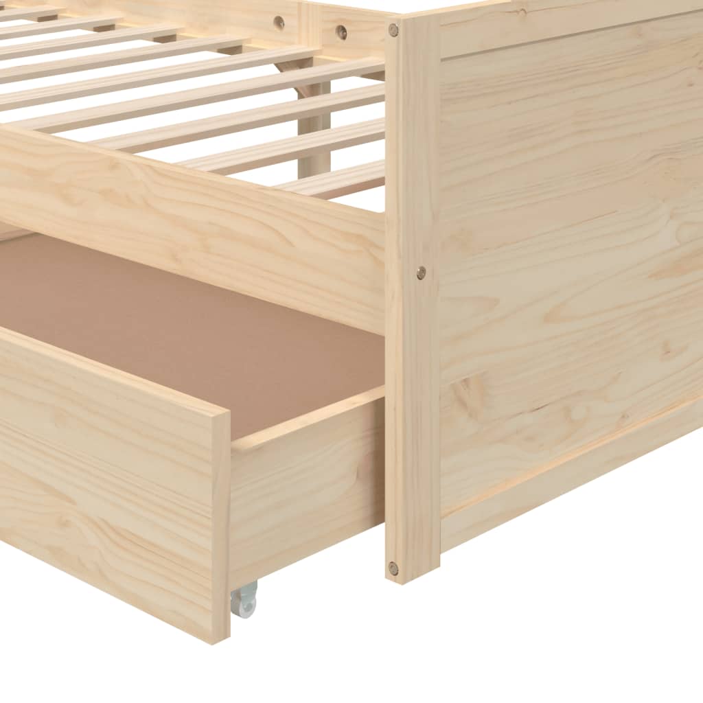 vidaXL Cadre de lit sans matelas bois de pin massif 90x200 cm