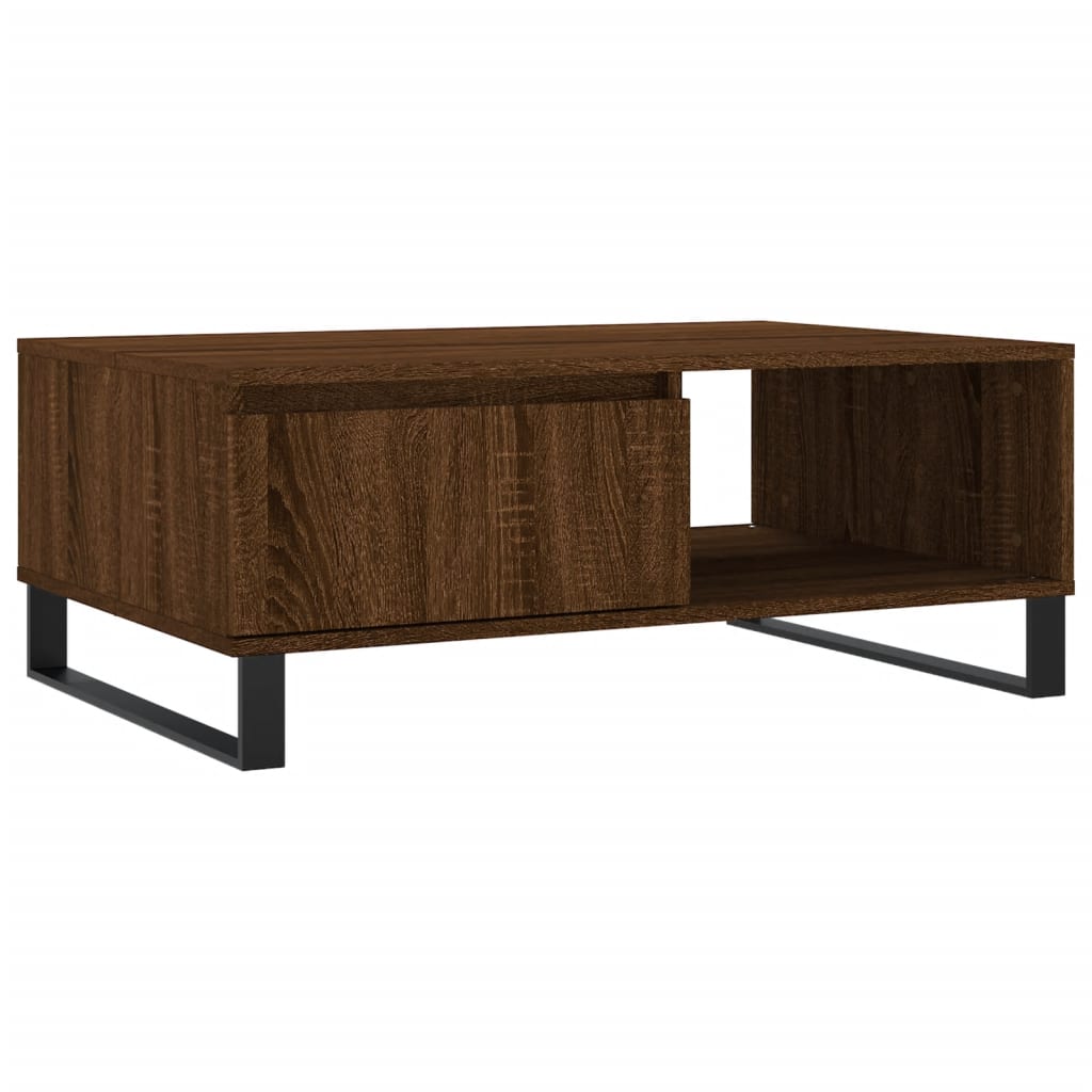 vidaXL Table basse chêne marron 90x60x35 cm bois d'ingénierie