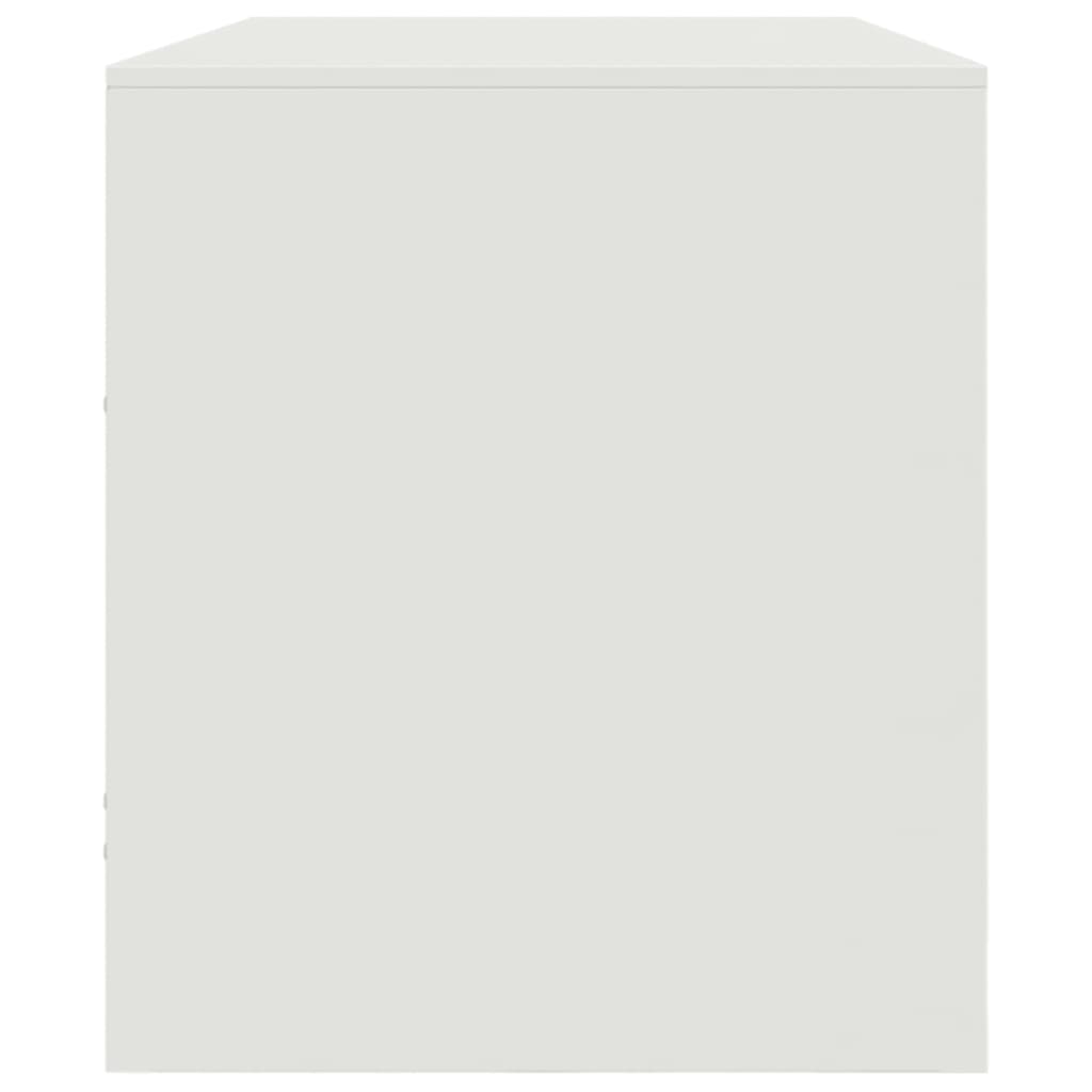 vidaXL Meuble TV blanc 99x39x44 cm acier