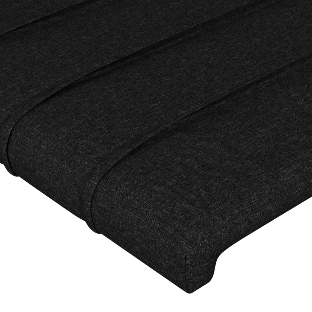 vidaXL Tête de lit à LED Noir 100x5x118/128 cm Tissu