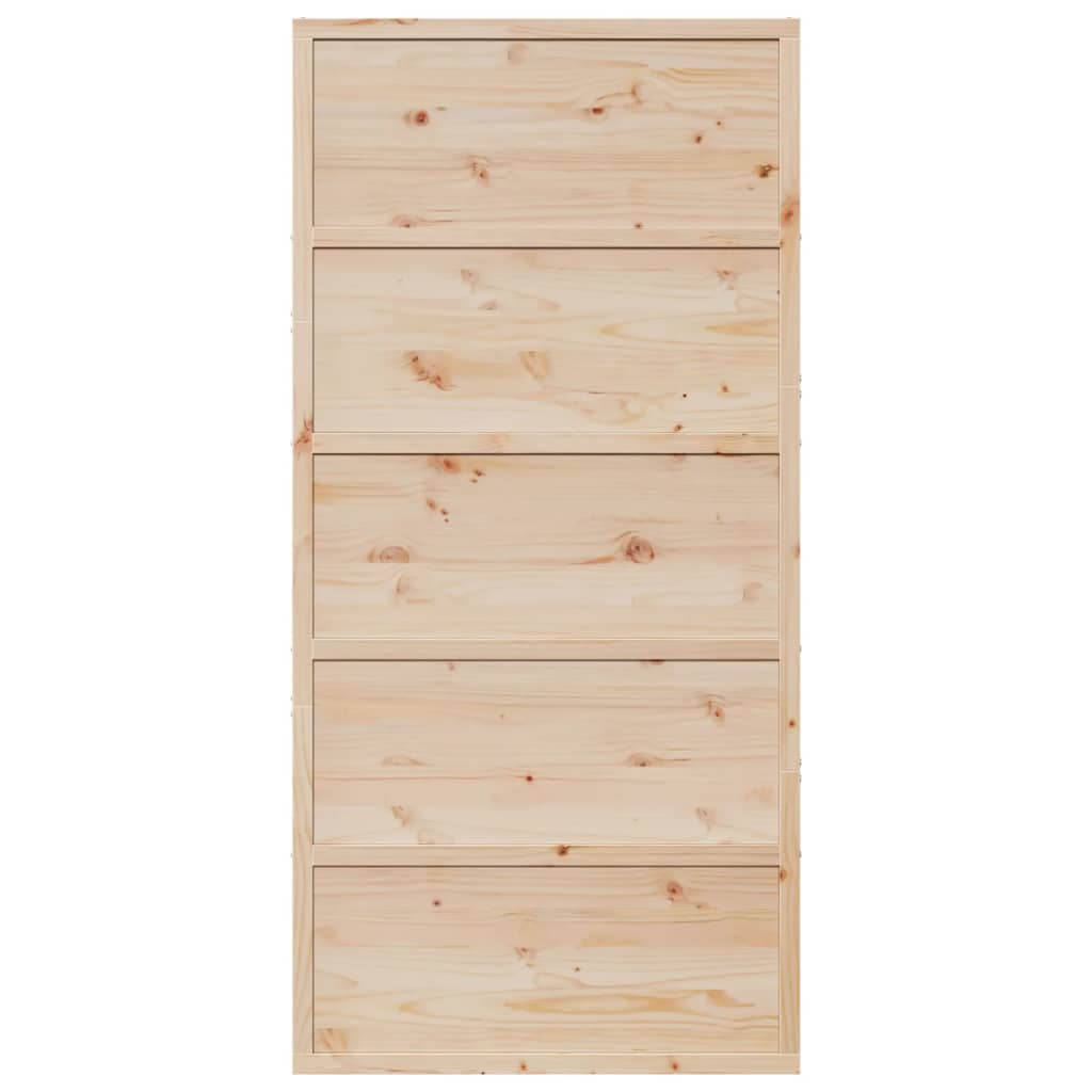 vidaXL Porte de grange 100x208 cm bois massif de pin