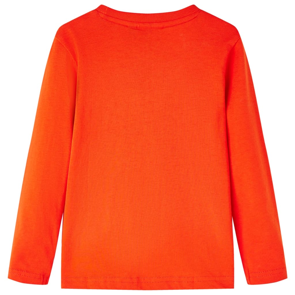 T-shirt pour enfants à manches longues orange vif 140