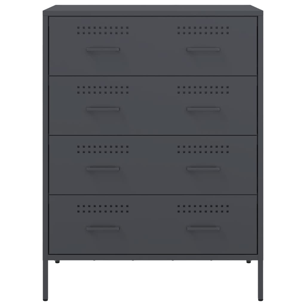 vidaXL Buffet anthracite 68x39x89 cm acier