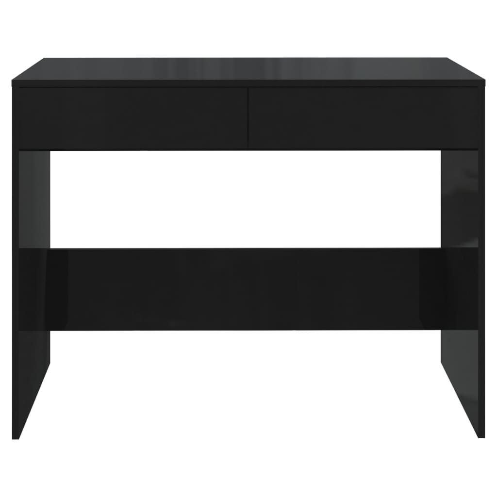 vidaXL Bureau Noir 101x50x76,5 cm Bois d'ingénierie