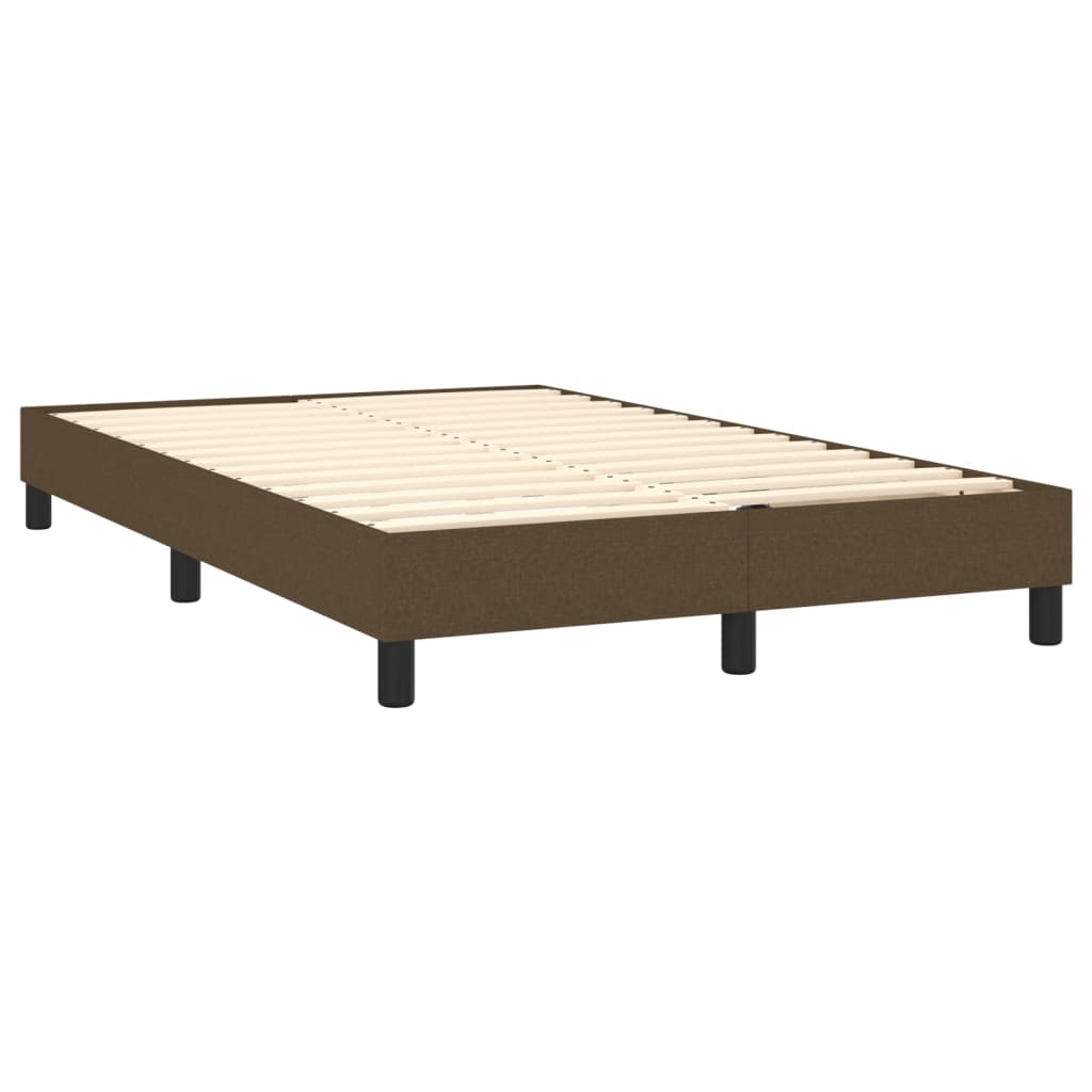 vidaXL Sommier à lattes de lit matelas et LED Marron foncé 120x200 cm