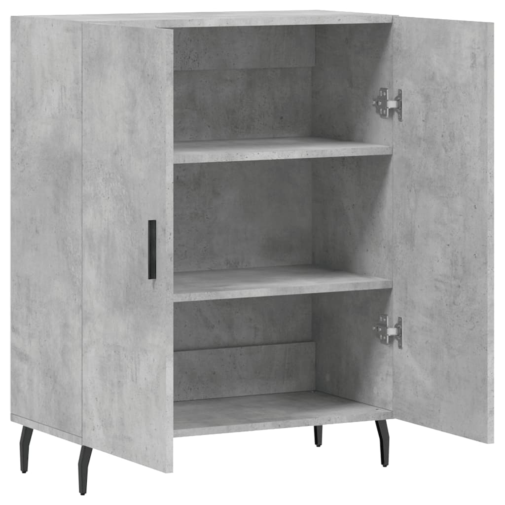 vidaXL Buffet gris béton 69,5x34x90 cm bois d'ingénierie