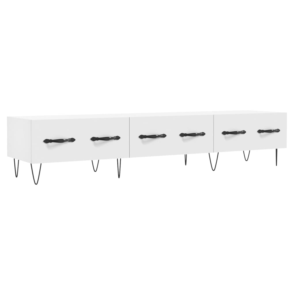 vidaXL Meuble TV blanc 150x36x30 cm bois d'ingénierie