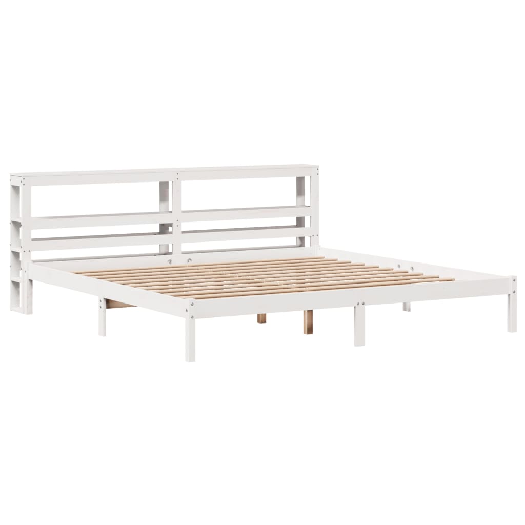 vidaXL Cadre de lit sans matelas blanc 180x200 cm bois massif de pin