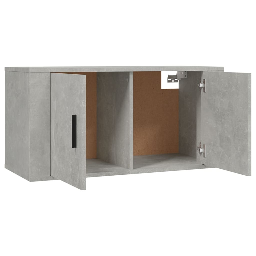 vidaXL Meubles TV muraux 2 pcs gris béton 80x34,5x40 cm