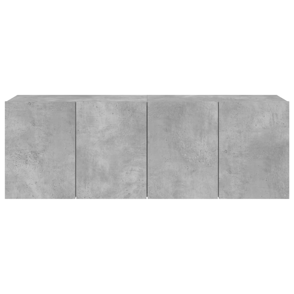 vidaXL Meubles TV muraux 2 pcs gris béton 60x30x41 cm