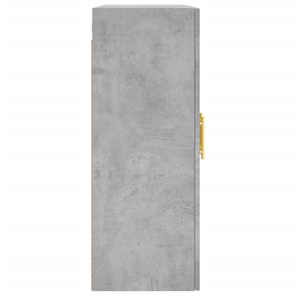 vidaXL Armoire murale gris béton 69,5x34x90 cm