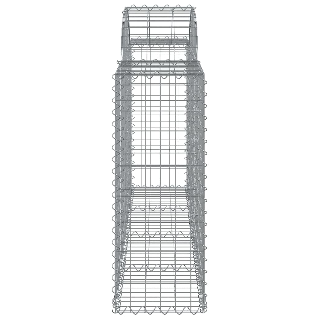 vidaXL Paniers à gabions arqués 50 pcs 200x30x80/100 cm Fer galvanisé