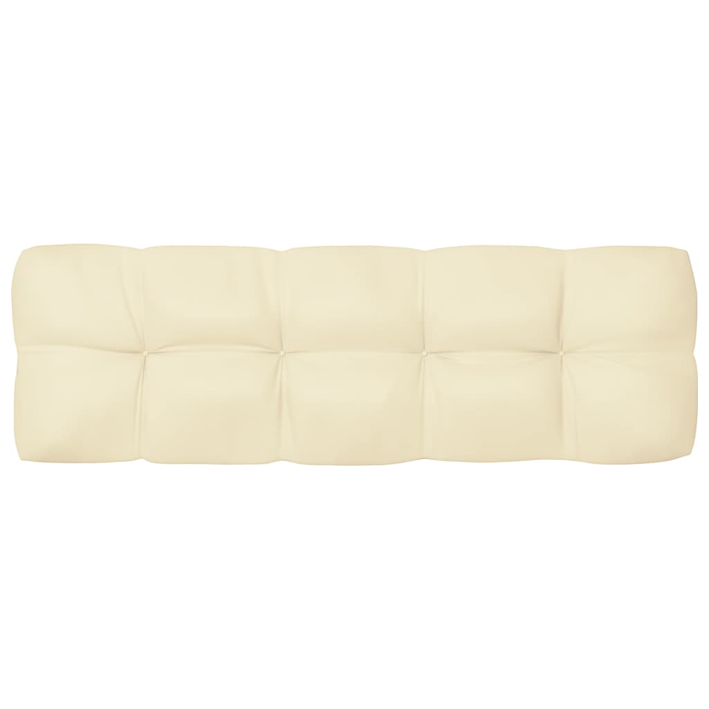 vidaXL Coussins de canapé palette lot de 7 Crème