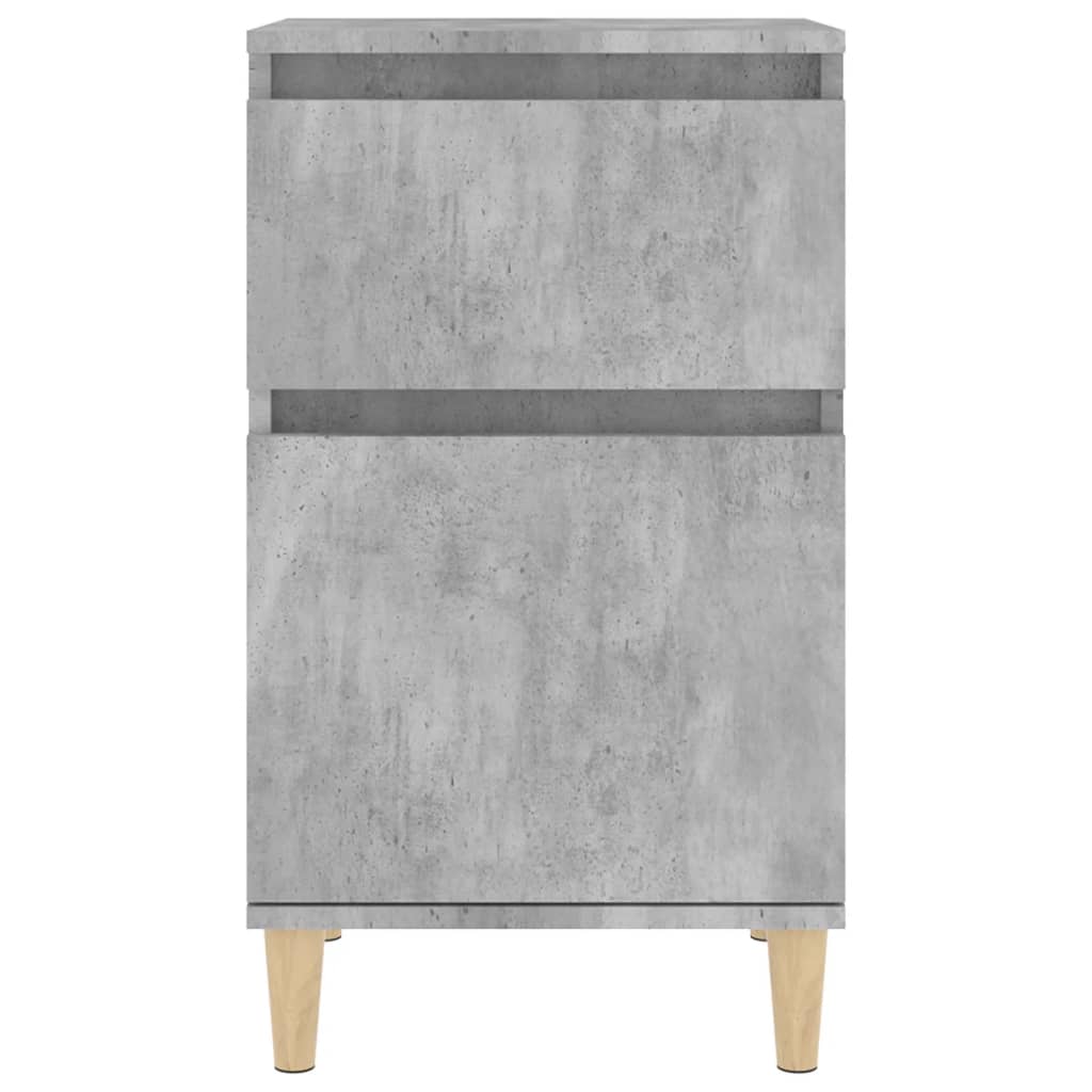 vidaXL Tables de chevet 2 pcs gris béton 40x35x70 cm