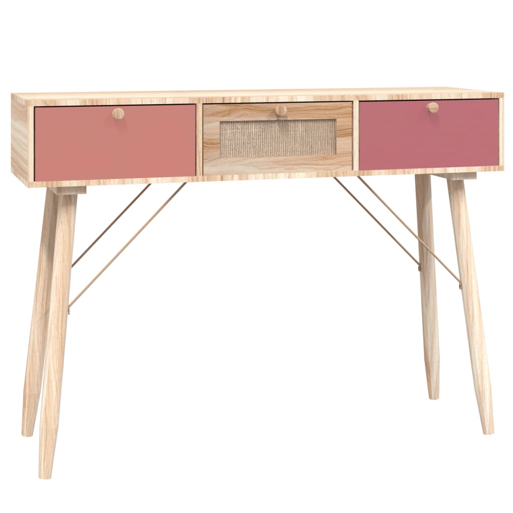 vidaXL Table console avec tiroirs 105x30x75 cm bois d'ingénierie