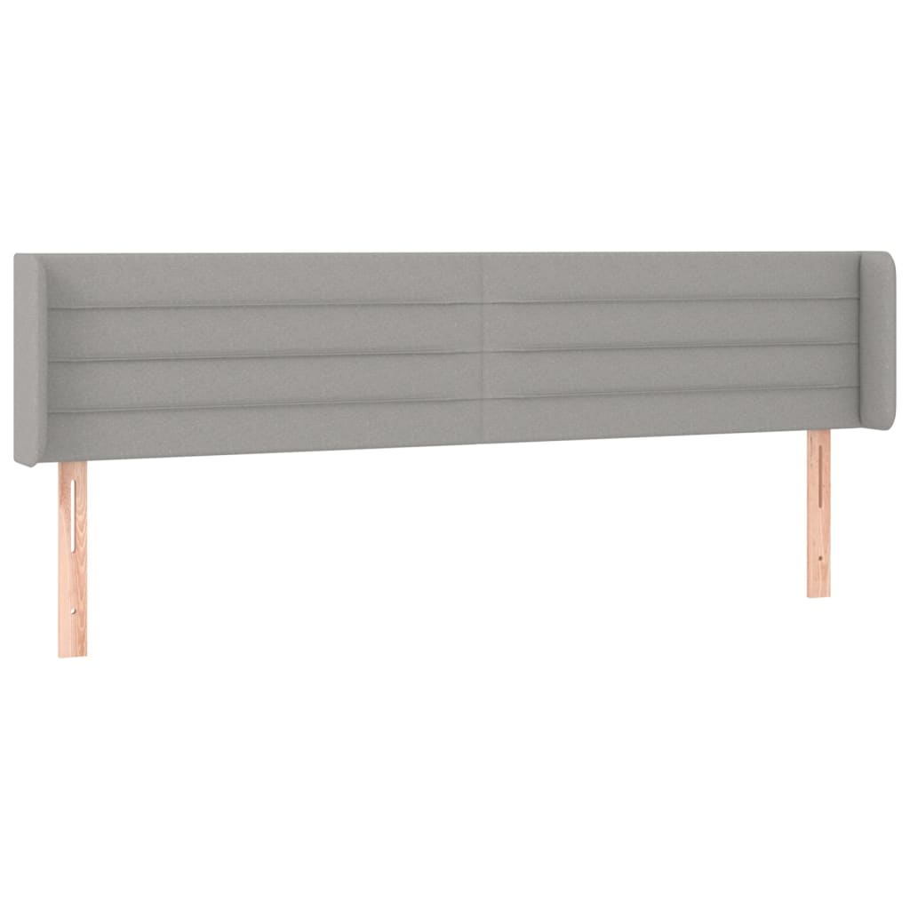 vidaXL Tête de lit avec oreilles Gris clair 163x16x78/88 cm Tissu