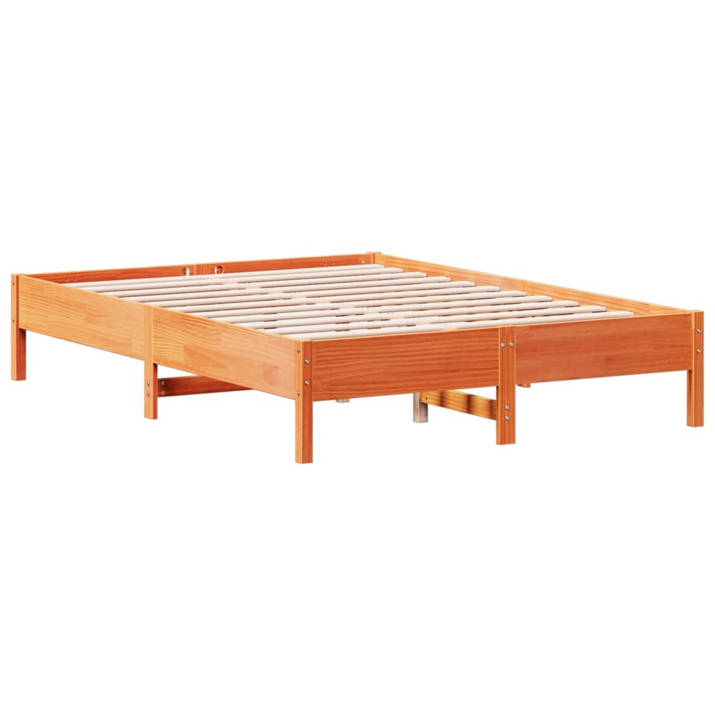 vidaXL Cadre de lit sans matelas cire marron 120x200cm bois pin massif