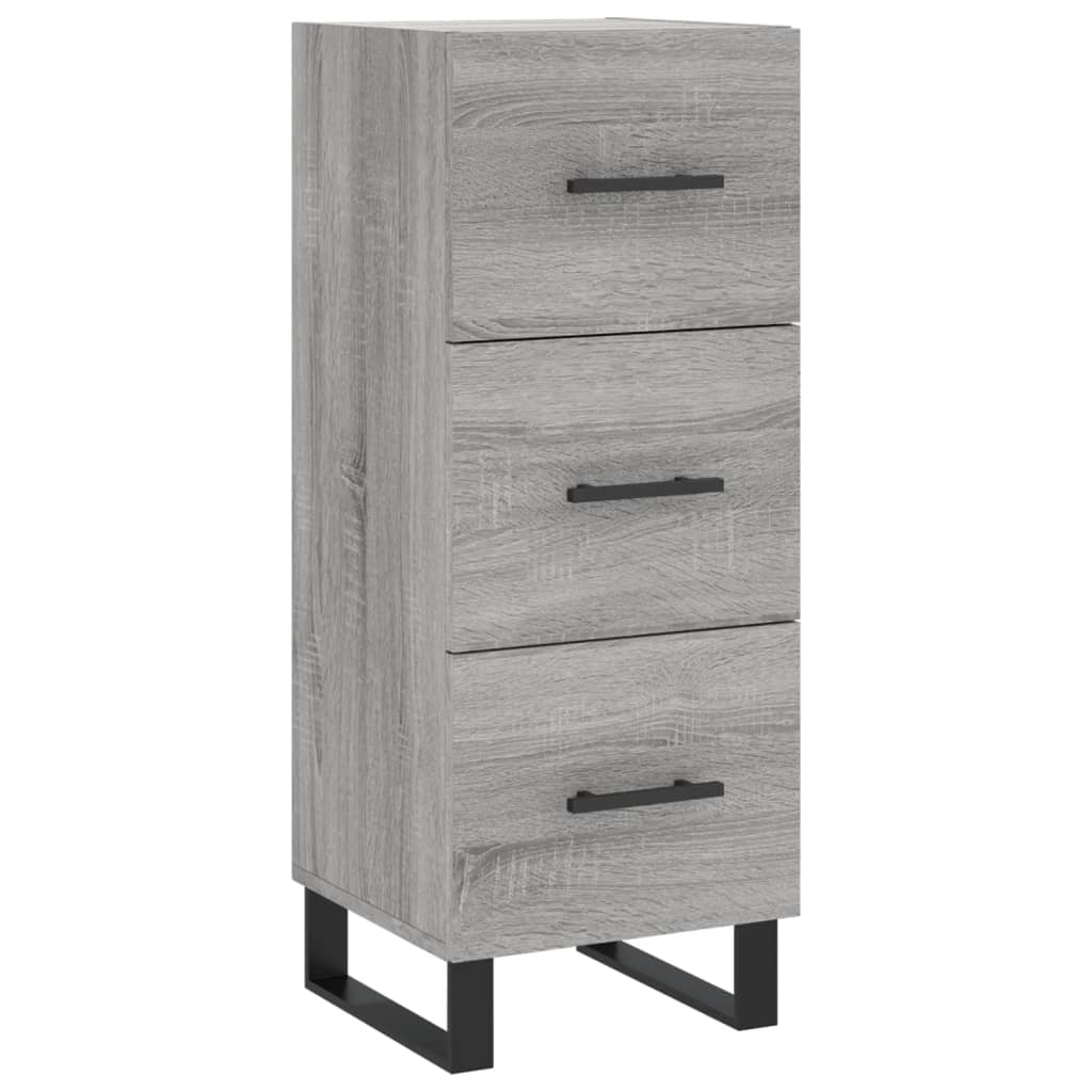 vidaXL Buffet haut Sonoma gris 34,5x34x180 cm Bois d'ingénierie