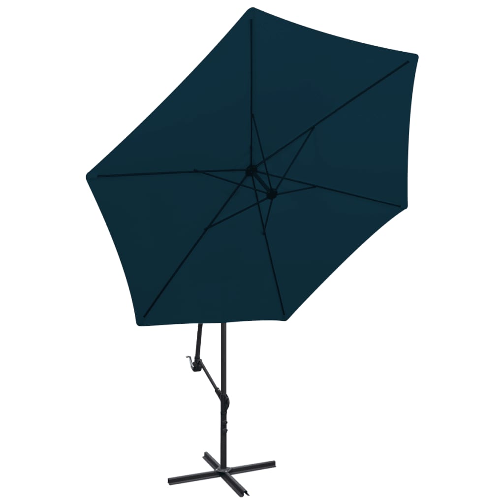 vidaXL Parasol de jardin en porte-à-faux 3 m bleu