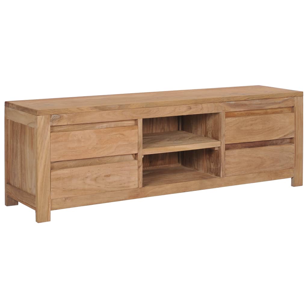 vidaXL Meuble TV 115x30x40 cm Bois de teck massif